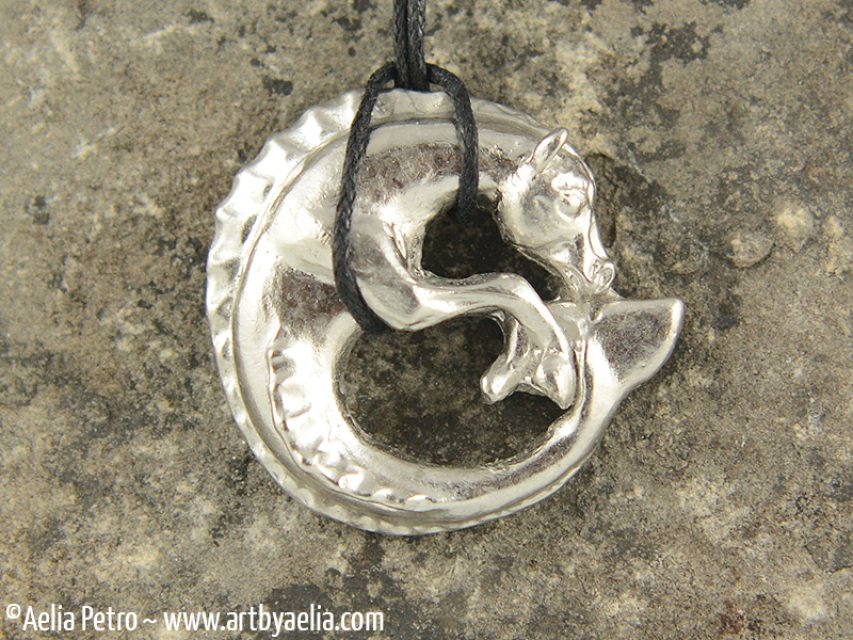Pewter Hippocampus Necklace